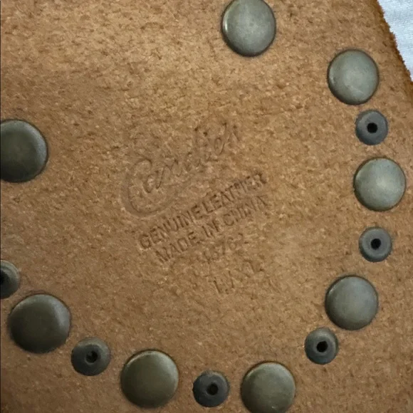 New Leather Candies Brown Double Buckle Belt L/XL - Picture 6 of 10